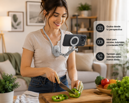 Soporte Para Celular De Cuello – Graba y Vive Sin Usar Las Manos