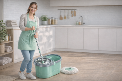 🧽 Trapeador Giratorio Premium con Base de Aluminio