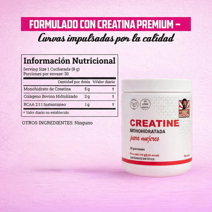 Old School Creatina Monohidratada Para Mujer